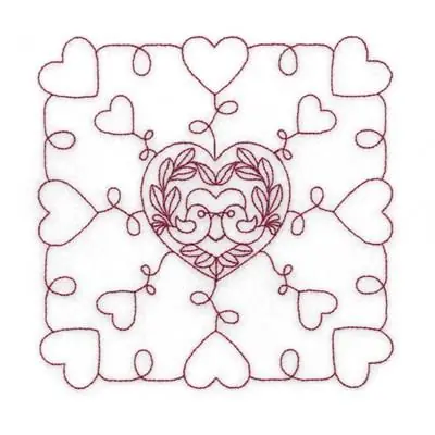 Love Bird Square Embroidery Design Today Only