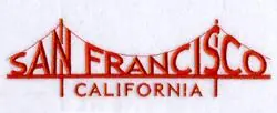 San Francisco in Golden Gate Bridge Embroidery Design Holiday Sale