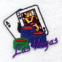 Fresh Stock Las Vegas with BlackJack - Small Embroidery Design