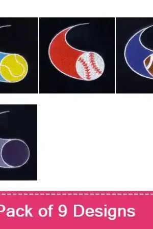 Sports Tails Embroidery design pack by Starbird Inc, Embroidery Packs on EmbroideryDesigns.com Affordable