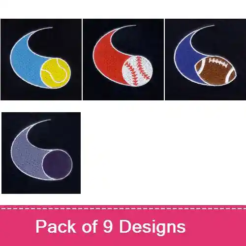 Sports Tails Embroidery design pack by Starbird Inc, Embroidery Packs on EmbroideryDesigns.com Affordable