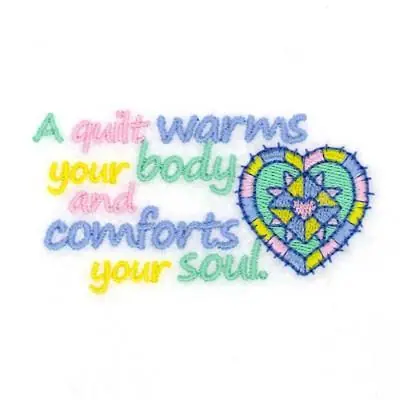 Quilt Warms Your Body Embroidery Design Grab Now