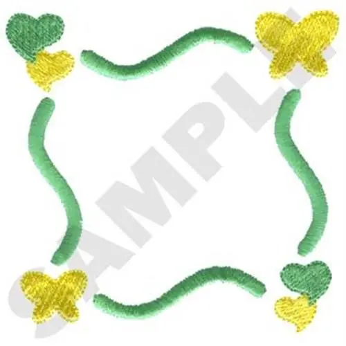 Hearts & Ribbons Embroidery Design No Minimum Order