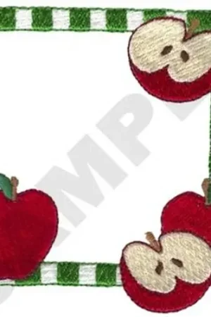 Apple Frame Embroidery Design Last Chance