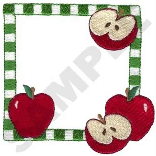 Apple Frame Embroidery Design Last Chance
