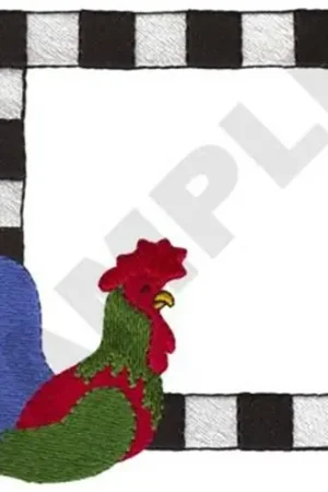 Rooster Frame Embroidery Design Free Shipping