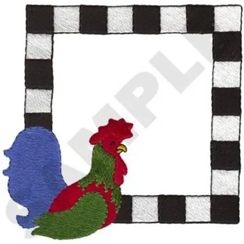 Rooster Frame Embroidery Design Free Shipping