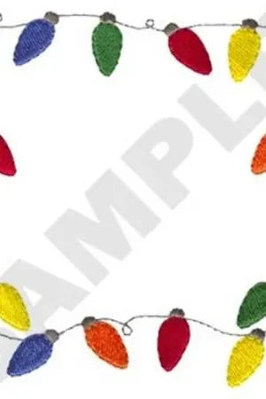 Free Delivery Christmas Bulbs Frame Embroidery Design