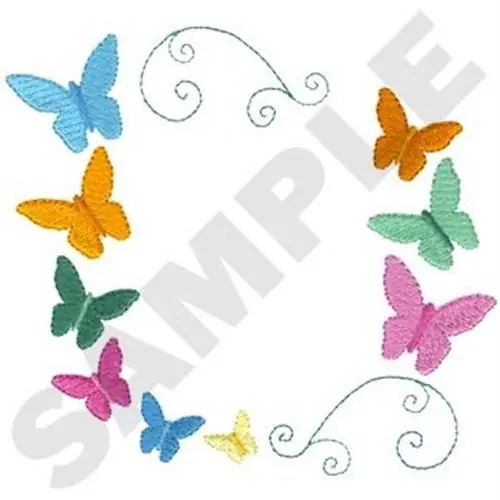 Wholesale Butterflies Frame Embroidery Design