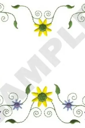 Flash Sale Floral Frame Embroidery Design