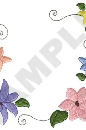Low Price Floral Frame Embroidery Design