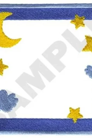 Moon & Stars Border Embroidery Design Low Price