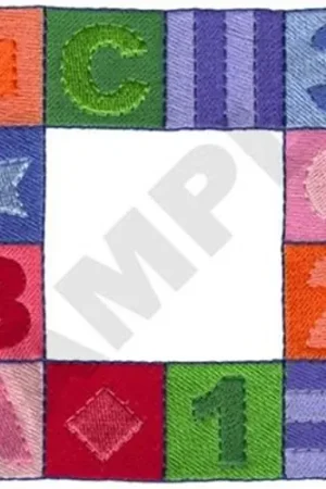 Patchwork Frame Embroidery Design Affordable