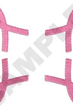 Ribbon Frame Embroidery Design Premium