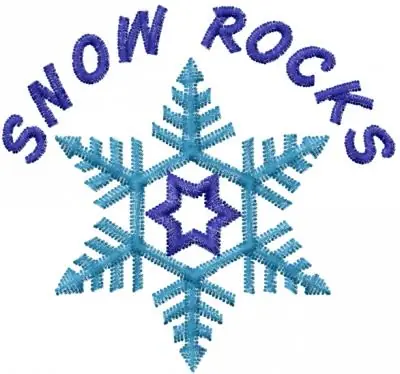 SNOW ROCKS Embroidery Design Viral