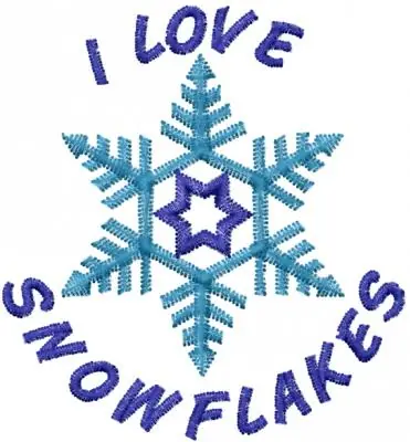 I Love Snowflakes Embroidery Design Hot Picks