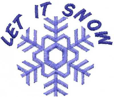 LET IT SNOW Embroidery Design Direct From Manufacturer