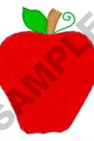 Grab Now Small Apple Corner Embroidery Design