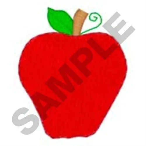 Grab Now Small Apple Corner Embroidery Design