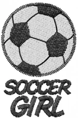 SOCCER GIRL Embroidery Design Free Delivery