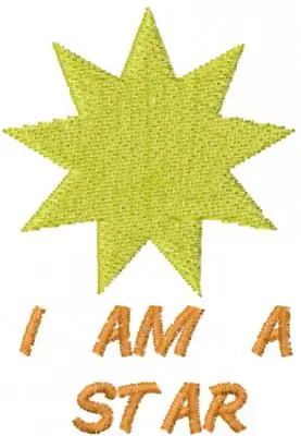 I AM A STAR Embroidery Design Order Now