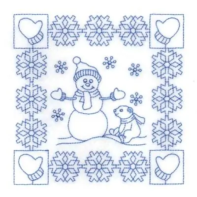 Hot Picks Winter Quilt Block Embroidery Design