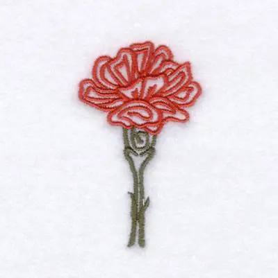 Best Choice Carnation Swirl Embroidery Design