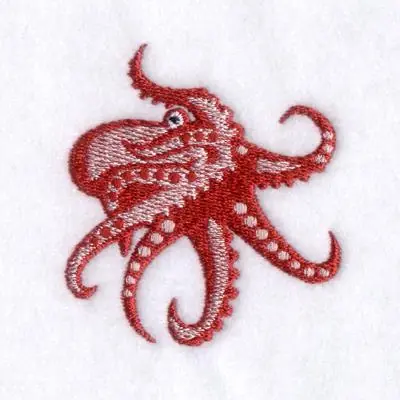Modern Octopus Embroidery Design