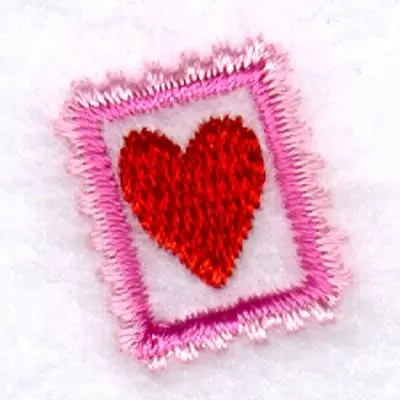 Heart Stamp Icon Embroidery Design Express Delivery