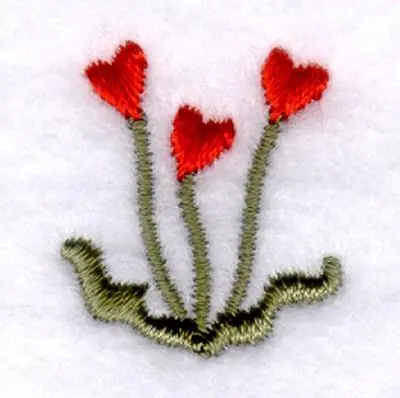 Next Day Delivery Heart Flowers Icon Embroidery Design
