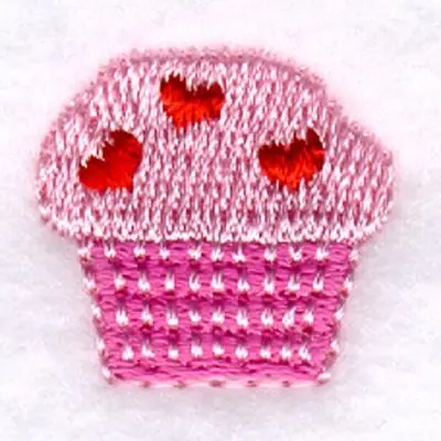 Valentine Cupcake Icon Embroidery Design Flash Sale