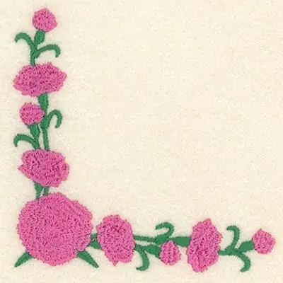 Hot Picks Carnation Corner Embroidery Design