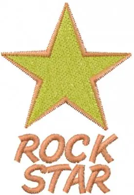 Affordable ROCK STAR Embroidery Design
