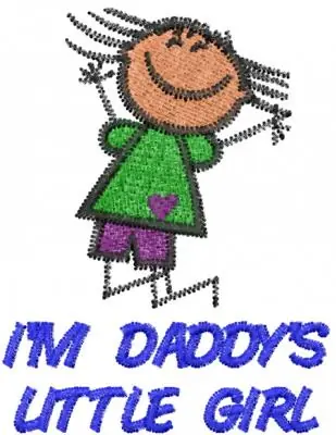 IM DADDYS LITTLE GIRL Embroidery Design Discount