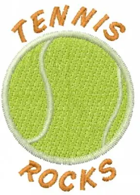TENNIS ROCKS Embroidery Design Hot Picks
