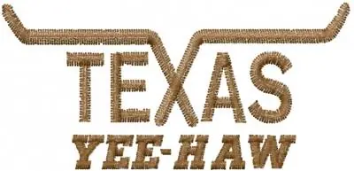 High Quality YEE HAW Embroidery Design