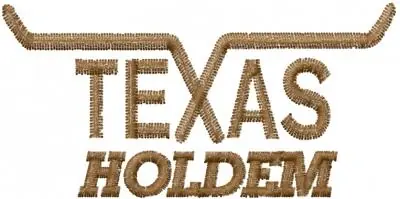 TEXAS HOLDEM Embroidery Design No Minimum Order