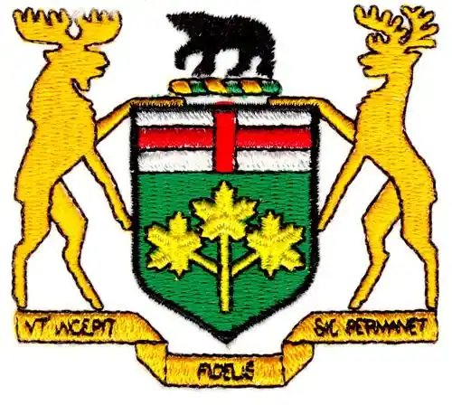 Free Shipping Ontario Coat of Arms Embroidery Design