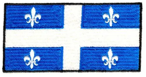 Modern Quebec Flag Embroidery Design