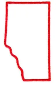 Alberta Outline Embroidery Design Time-Limited