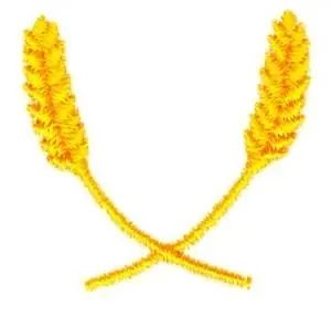 Wheat Crest Embroidery Design Brand New