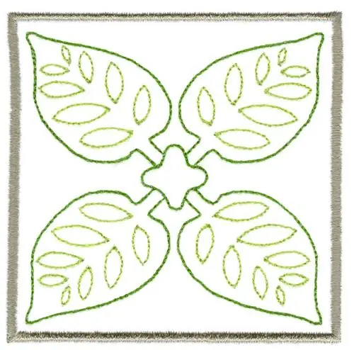 Free Delivery Leaf Quilt Square Embroidery Design