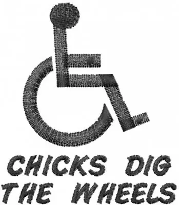 CHICKS DIG THE WHEELS Embroidery Design Special Offer