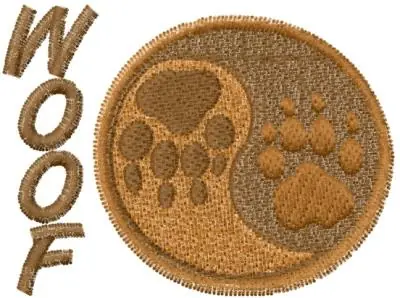 Modern WOOF Embroidery Design