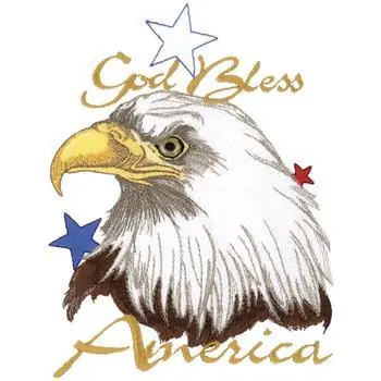 Last Chance God Bless America Embroidery Design