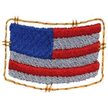 Flash Sale Stitched USA Flag Embroidery Design
