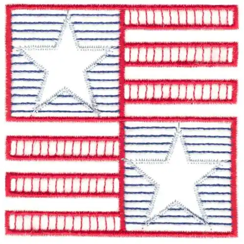 Low Price Patriotic Quilt Square Embroidery Design