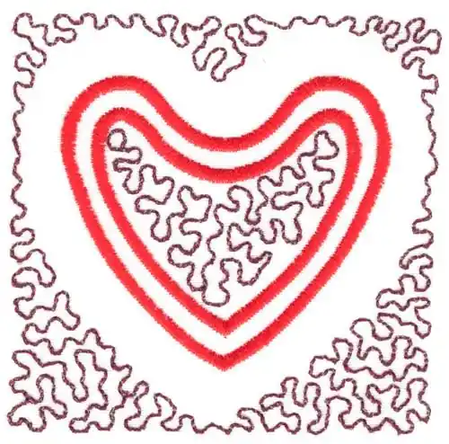 Price Drop Jigsaw Heart Embroidery Design