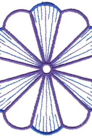 Authentic Variegated Violet Embroidery Design