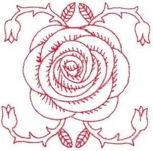 Rose Embroidery Design Worldwide Shipping